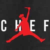 Funny Restaurant Chef Jumping Chef Knife Logo Golf Towel