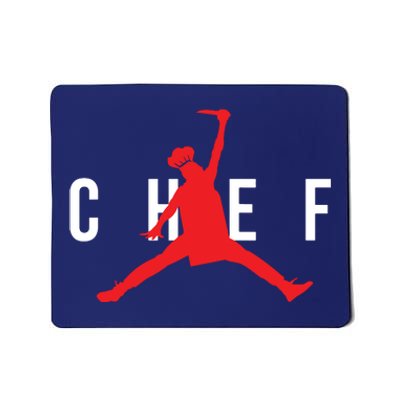 Funny Restaurant Chef Jumping Chef Knife Logo Mousepad