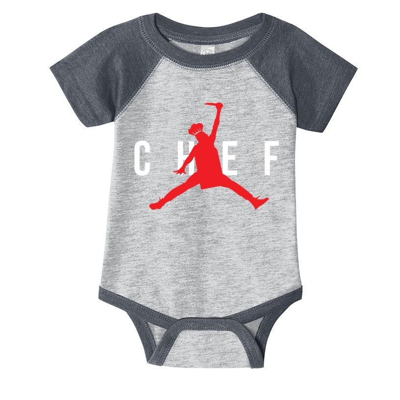 Funny Restaurant Chef Jumping Chef Knife Logo Infant Baby Jersey Bodysuit