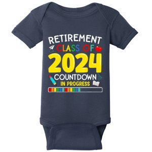 Funny Retirement Class Of 2024 Countdown In Progress Teacher Baby Bodysuit