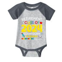 Funny Retirement Class Of 2024 Countdown In Progress Teacher Infant Baby Jersey Bodysuit