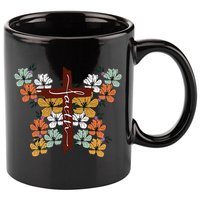 Faith Retro Cross Butterfly Religious Gifts Christian 11oz C Handle Ceramic Mug