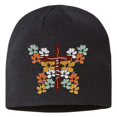Faith Retro Cross Butterfly Religious Gifts Christian Sustainable Beanie