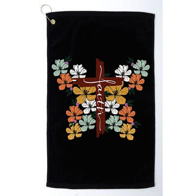 Faith Retro Cross Butterfly Religious Gifts Christian Golf Towel