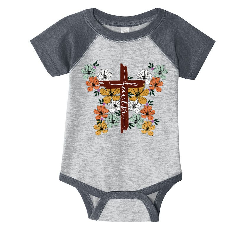 Faith Retro Cross Butterfly Religious Gifts Christian Infant Baby Jersey Bodysuit