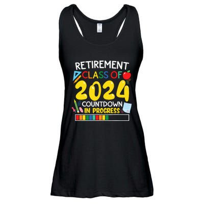 Funny Retirement Class Of 2024 Countdown In Progress Teacher Ladies Essential Flowy Tank