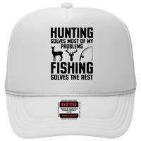 Fishing Reel Cool Papaw Papa Dad Gift Father's Day Grandpa High Crown Mesh Back Trucker Hat