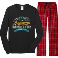 Funny Riverboat Captain Awesome Job Occupation Long Sleeve Pajama Set