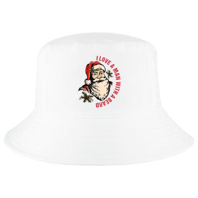 Funny Retro Christmas Santa Claus I Love A Man With A Beard Cool Comfort Performance Bucket Hat