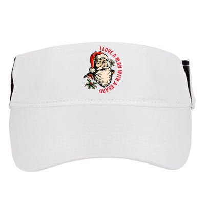 Funny Retro Christmas Santa Claus I Love A Man With A Beard Adult Drive Performance Visor