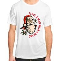 Funny Retro Christmas Santa Claus I Love A Man With A Beard Adult ChromaSoft Performance T-Shirt