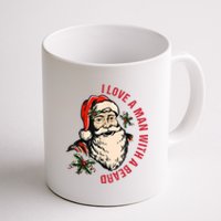 Funny Retro Christmas Santa Claus I Love A Man With A Beard Coffee Mug