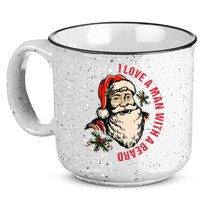 Funny Retro Christmas Santa Claus I Love A Man With A Beard 15oz Campfire Ceramic Mug