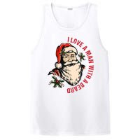 Funny Retro Christmas Santa Claus I Love A Man With A Beard PosiCharge Competitor Tank