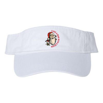 Funny Retro Christmas Santa Claus I Love A Man With A Beard Visor