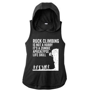 Funny Rock Climber Gift For Men Women Cool Zombie Climbing Gift Ladies PosiCharge Tri-Blend Wicking Draft Hoodie Tank