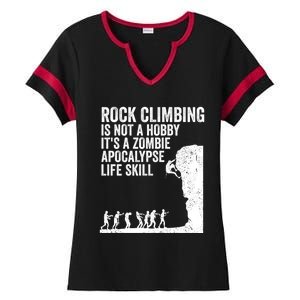 Funny Rock Climber Gift For Men Women Cool Zombie Climbing Gift Ladies Halftime Notch Neck Tee