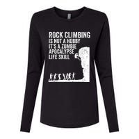 Funny Rock Climber Gift For Men Women Cool Zombie Climbing Gift Womens Cotton Relaxed Long Sleeve T-Shirt