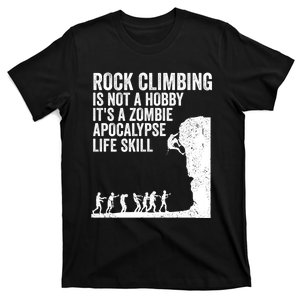 Funny Rock Climber Gift For Men Women Cool Zombie Climbing Gift T-Shirt