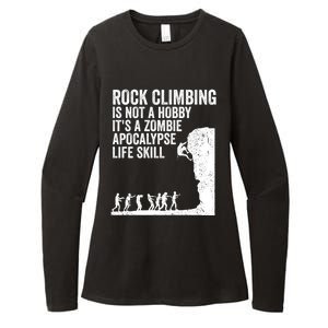 Funny Rock Climber Gift For Men Women Cool Zombie Climbing Gift Womens CVC Long Sleeve Shirt