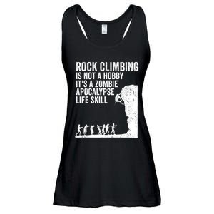 Funny Rock Climber Gift For Men Women Cool Zombie Climbing Gift Ladies Essential Flowy Tank