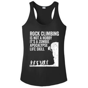 Funny Rock Climber Gift For Men Women Cool Zombie Climbing Gift Ladies PosiCharge Competitor Racerback Tank