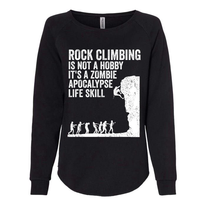 Funny Rock Climber Gift For Men Women Cool Zombie Climbing Gift Womens California Wash Sweatshirt