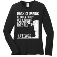 Funny Rock Climber Gift For Men Women Cool Zombie Climbing Gift Ladies Long Sleeve Shirt