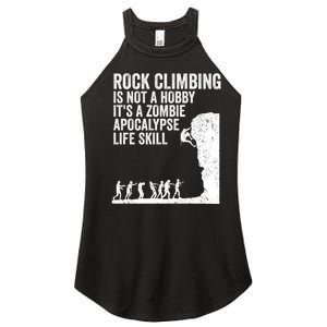 Funny Rock Climber Gift For Men Women Cool Zombie Climbing Gift Women's Perfect Tri Rocker Tank