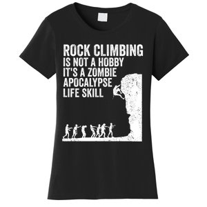 Funny Rock Climber Gift For Men Women Cool Zombie Climbing Gift Women's T-Shirt