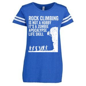 Funny Rock Climber Gift For Men Women Cool Zombie Climbing Gift Enza Ladies Jersey Football T-Shirt