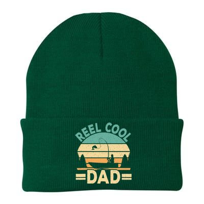 Funny Reel Cool Dad Fishing Fisherman Daddy Fathers Day Knit Cap Winter Beanie