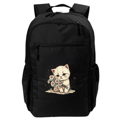 Funny Rage Consumes Me Cat Flower Cute Kitty Cat Meme Design Backpack
