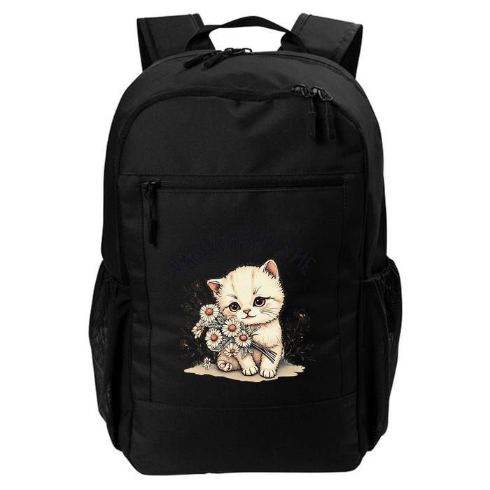 Funny Rage Consumes Me Cat Flower Cute Kitty Cat Meme Design Backpack