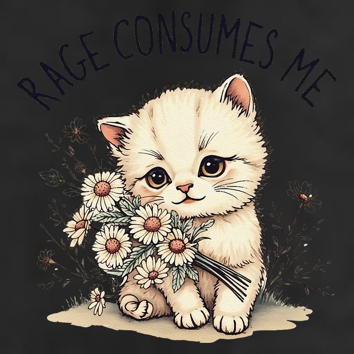 Funny Rage Consumes Me Cat Flower Cute Kitty Cat Meme Design Adult Drive Performance Visor