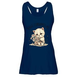 Funny Rage Consumes Me Cat Flower Cute Kitty Cat Meme Design Ladies Essential Flowy Tank