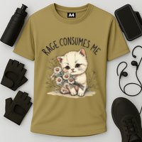 Funny Rage Consumes Me Cat Flower Cute Kitty Cat Meme Design Cooling Performance Crew T-Shirt
