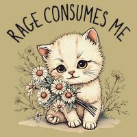 Funny Rage Consumes Me Cat Flower Cute Kitty Cat Meme Design Cooling Performance Crew T-Shirt