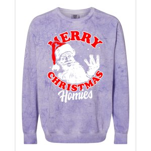 Funny Retro Christmas Homies Westside West Coast Hip Hop Gift Colorblast Crewneck Sweatshirt