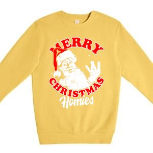 Funny Retro Christmas Homies Westside West Coast Hip Hop Gift Premium Crewneck Sweatshirt