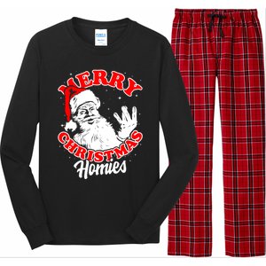 Funny Retro Christmas Homies Westside West Coast Hip Hop Gift Long Sleeve Pajama Set