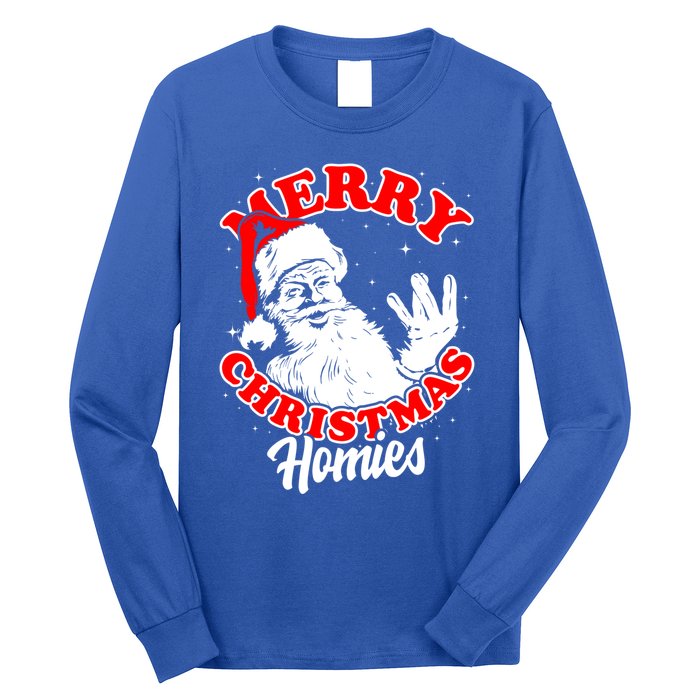 Funny Retro Christmas Homies Westside West Coast Hip Hop Gift Long Sleeve Shirt