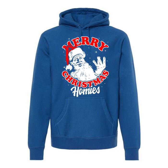 Funny Retro Christmas Homies Westside West Coast Hip Hop Gift Premium Hoodie