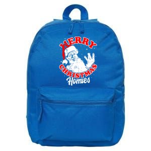 Funny Retro Christmas Homies Westside West Coast Hip Hop Gift 16 in Basic Backpack