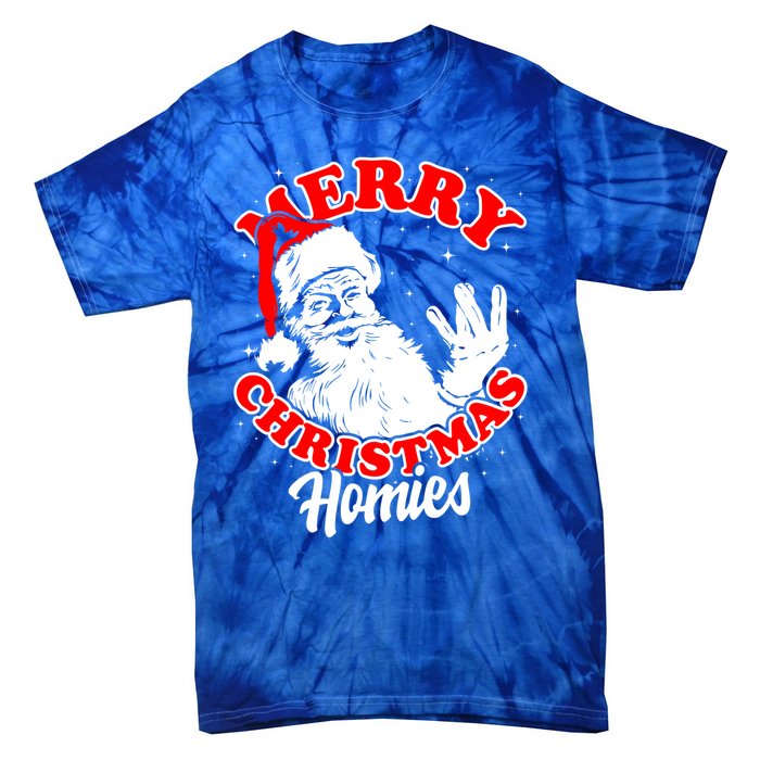 Funny Retro Christmas Homies Westside West Coast Hip Hop Gift Tie-Dye T-Shirt