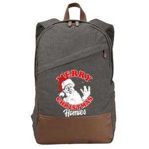 Funny Retro Christmas Homies Westside West Coast Hip Hop Gift Cotton Canvas Backpack