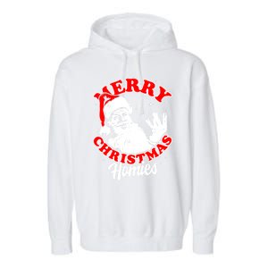 Funny Retro Christmas Homies Westside West Coast Hip Hop Gift Garment-Dyed Fleece Hoodie