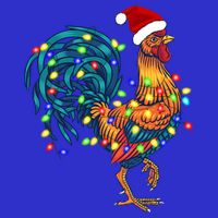 Funny Rooster Chicken Christmas Lights Pajama Farmer Funny Gift Womens Tank Top