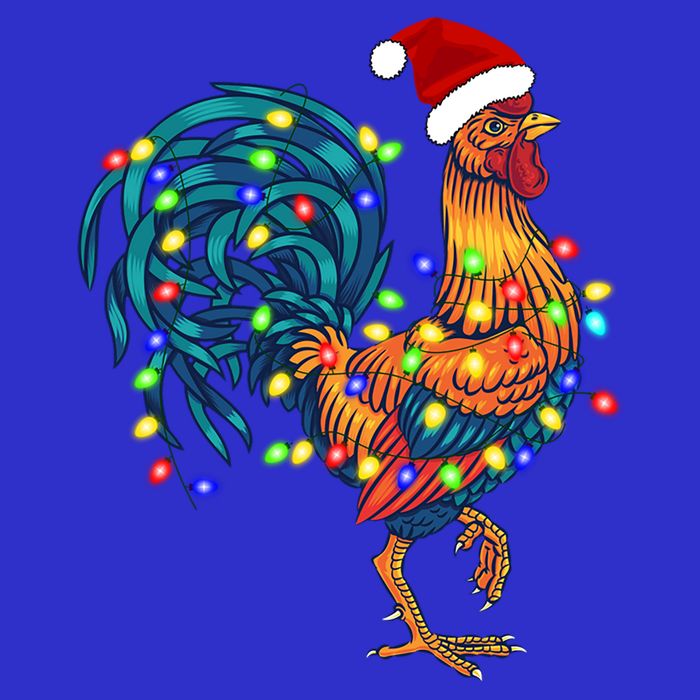 Funny Rooster Chicken Christmas Lights Pajama Farmer Funny Gift Womens Tank Top