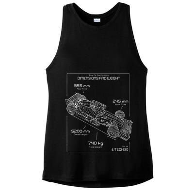 Formula Race Car Specifications Team Racing fan engineering Ladies PosiCharge Tri-Blend Wicking Tank